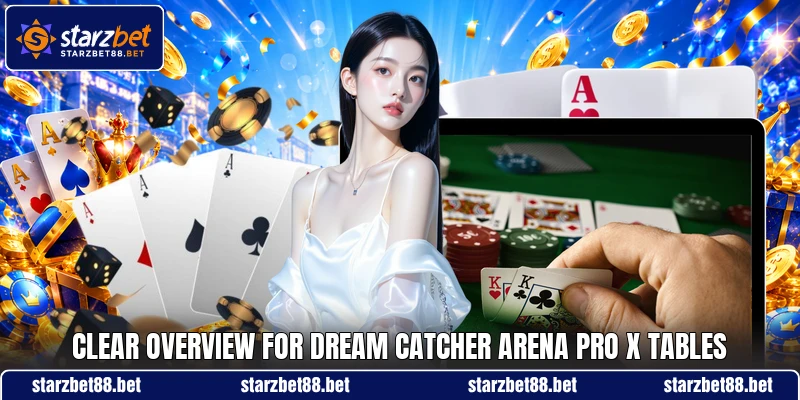Clear overview for Dream Catcher Arena Pro X tables Clear overview for Dream Catcher Arena Pro X tables
