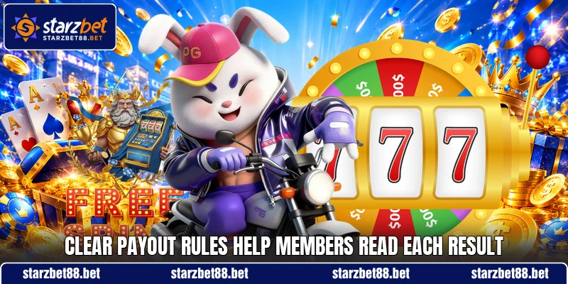 Clear payout rules help members read each result