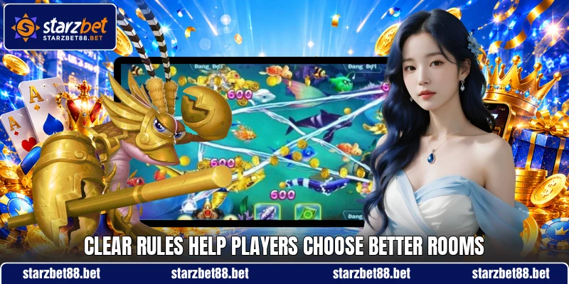 Clear rules help players choose better rooms Clear rules help players choose better rooms