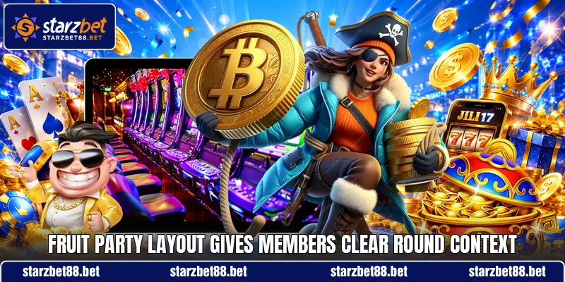 Fruit Party layout gives members clear round context