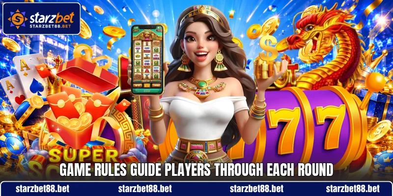 Game rules guide players through each round Game rules guide players through each round