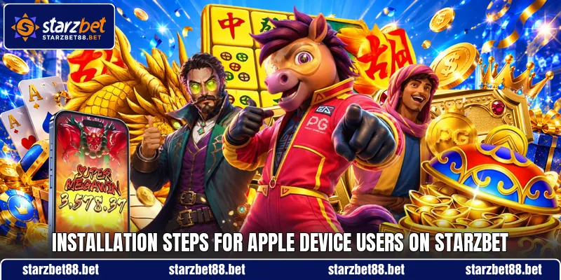 Installation steps for apple device users on STARZBET