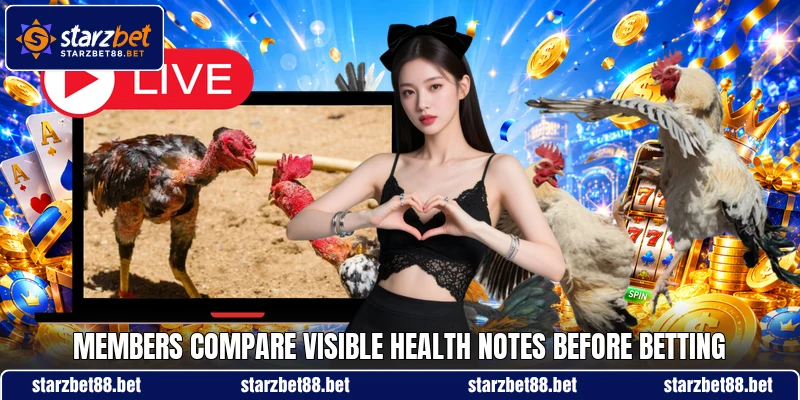 Members compare visible health notes before betting Members compare visible health notes before betting