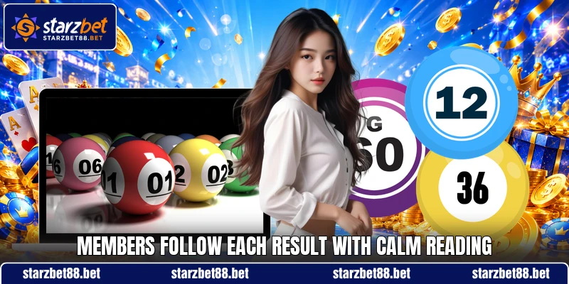 Members follow each result with calm reading