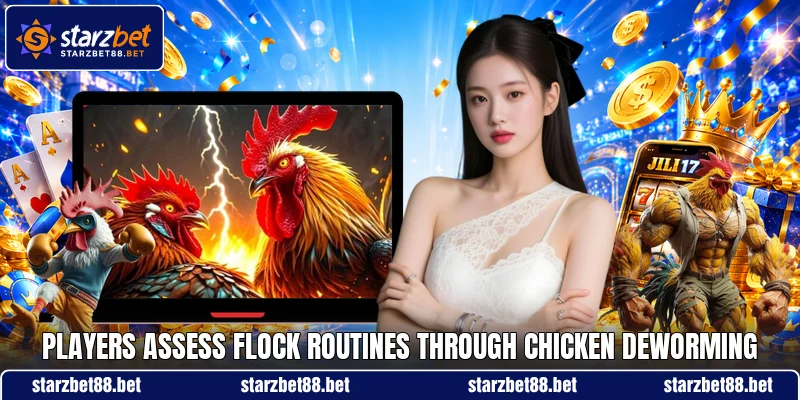 Players assess flock routines through Chicken Deworming Players assess flock routines through Chicken Deworming