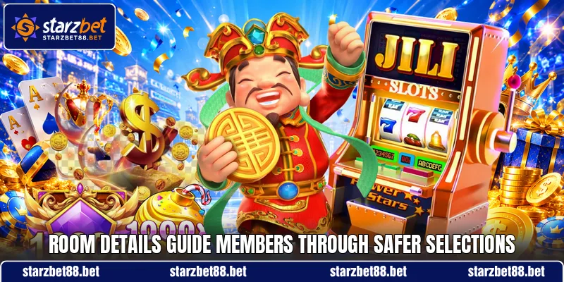 Room details guide members through safer selections Room details guide members through safer selections