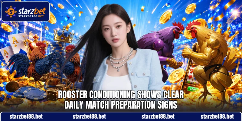 Rooster Conditioning shows clear daily match preparation signs