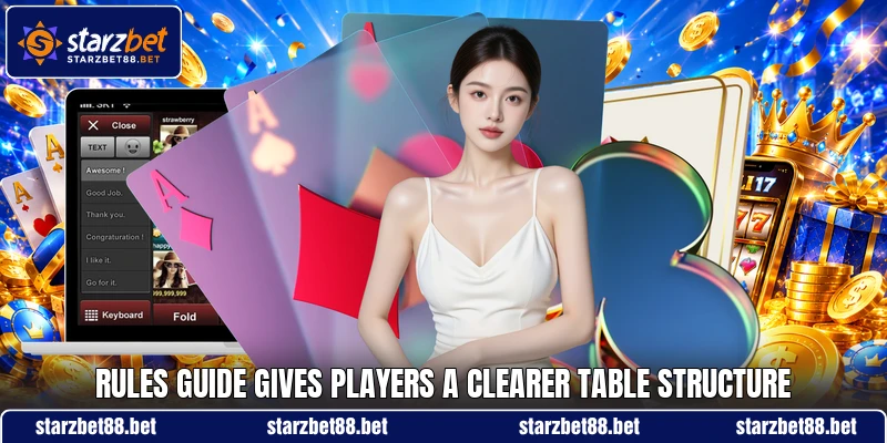 Rules guide gives players a clearer table structure Rules guide gives players a clearer table structure